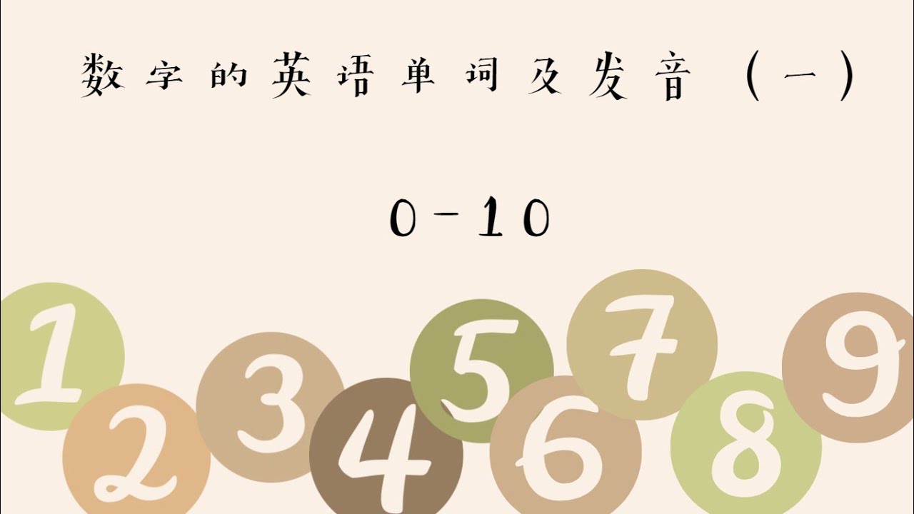 【数字的英语】数字0-10的英文单词以及发音 | Let's Learn English 一起学英语 | COCONUT ACADEMY