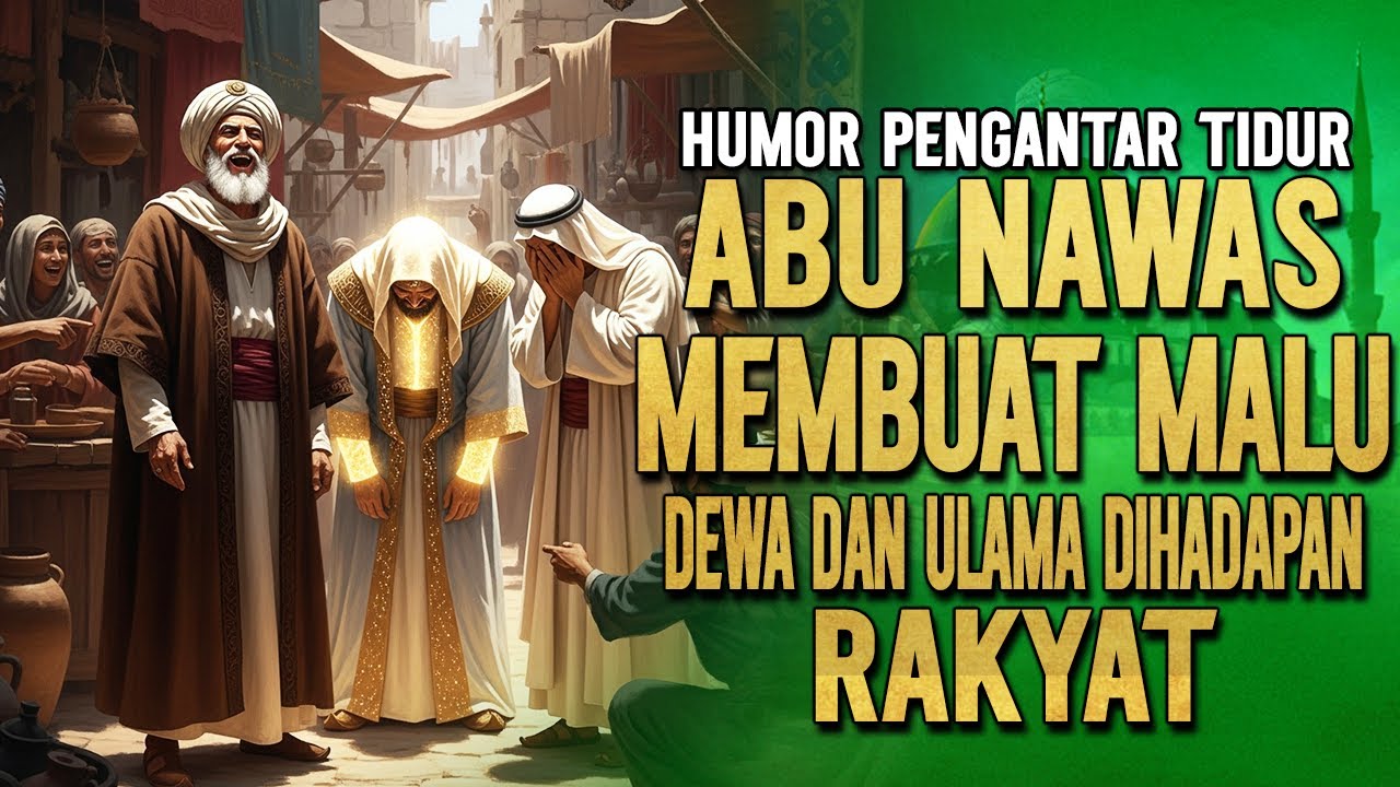 ABU NAWAS MEMBUAT MALU DEWA DAN ULAMA DI HADAPAN RAKYAT || KISAH ABU NAWAS PENGATAR TIDUR