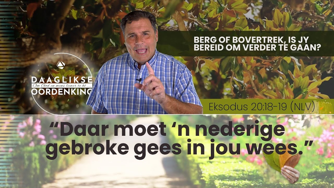Daaglikse Oordenking - 30 Oktober 2025
