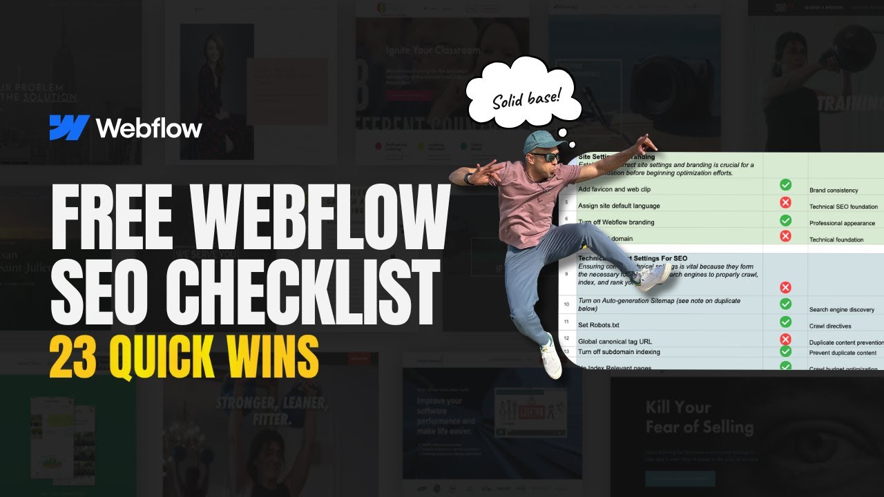 Бесплатный контрольный список SEO для Webflow &mdash; 23 быстрых способа добиться успеха в Google