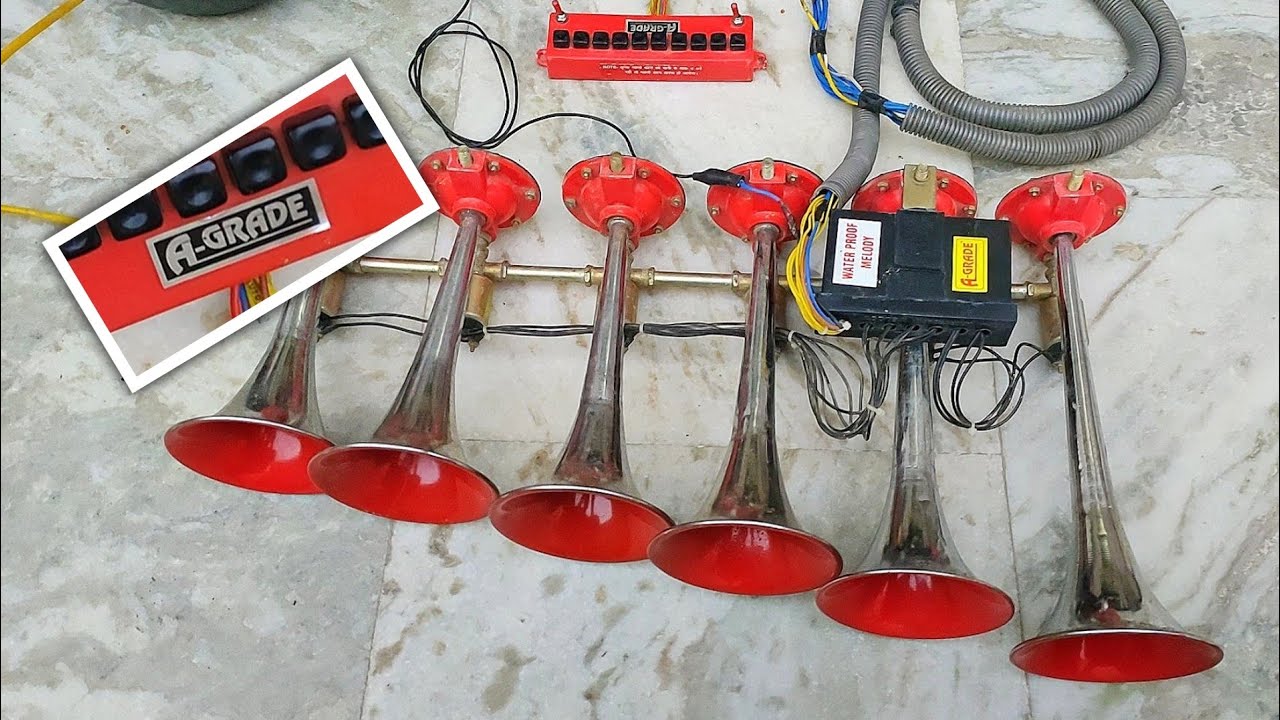 Agrade 6 Pipe Air Pressure Horn | Amritsari Horn | 40 Tone | A-GRADE | Quality Lovers | 2023