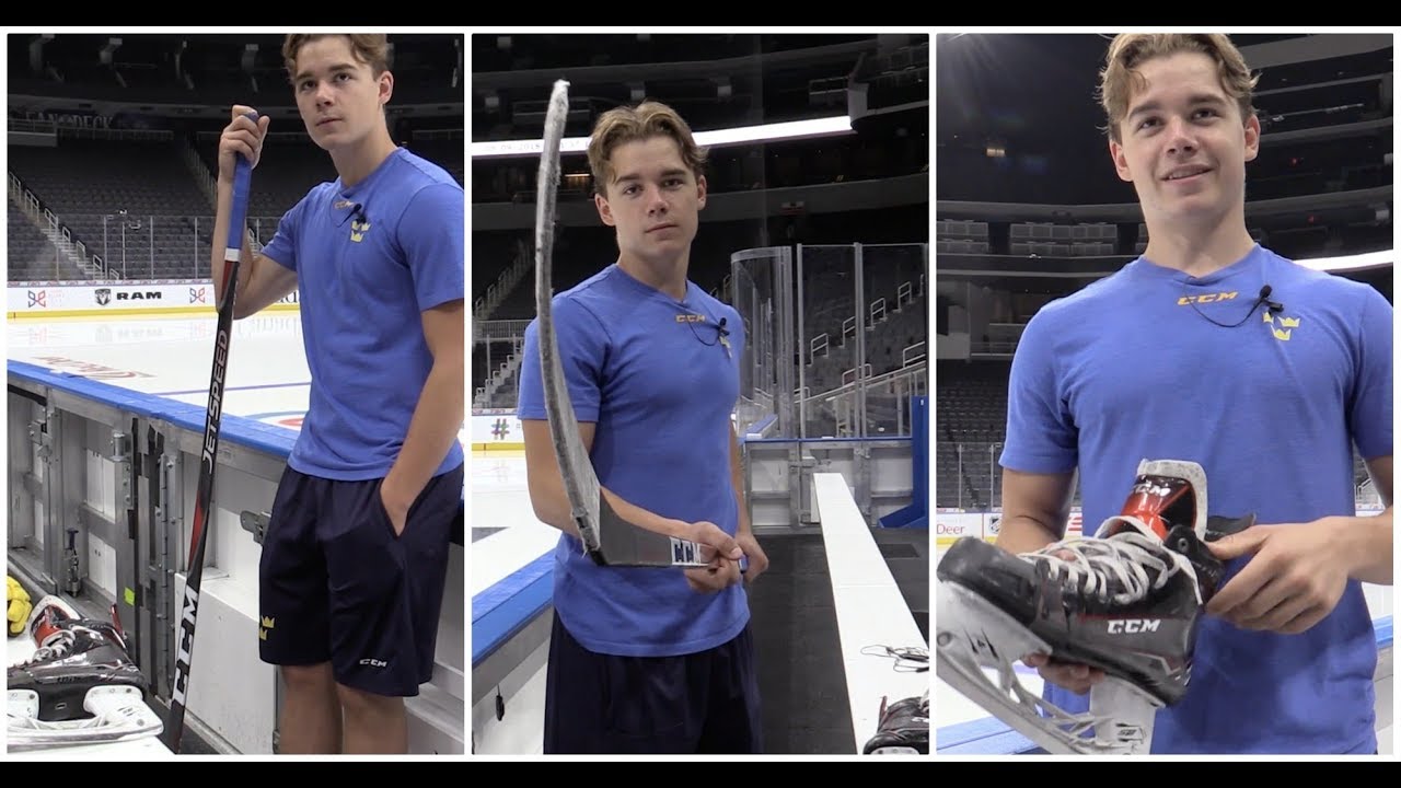 How Alexander Holtz choses sticks, gloves and skates.