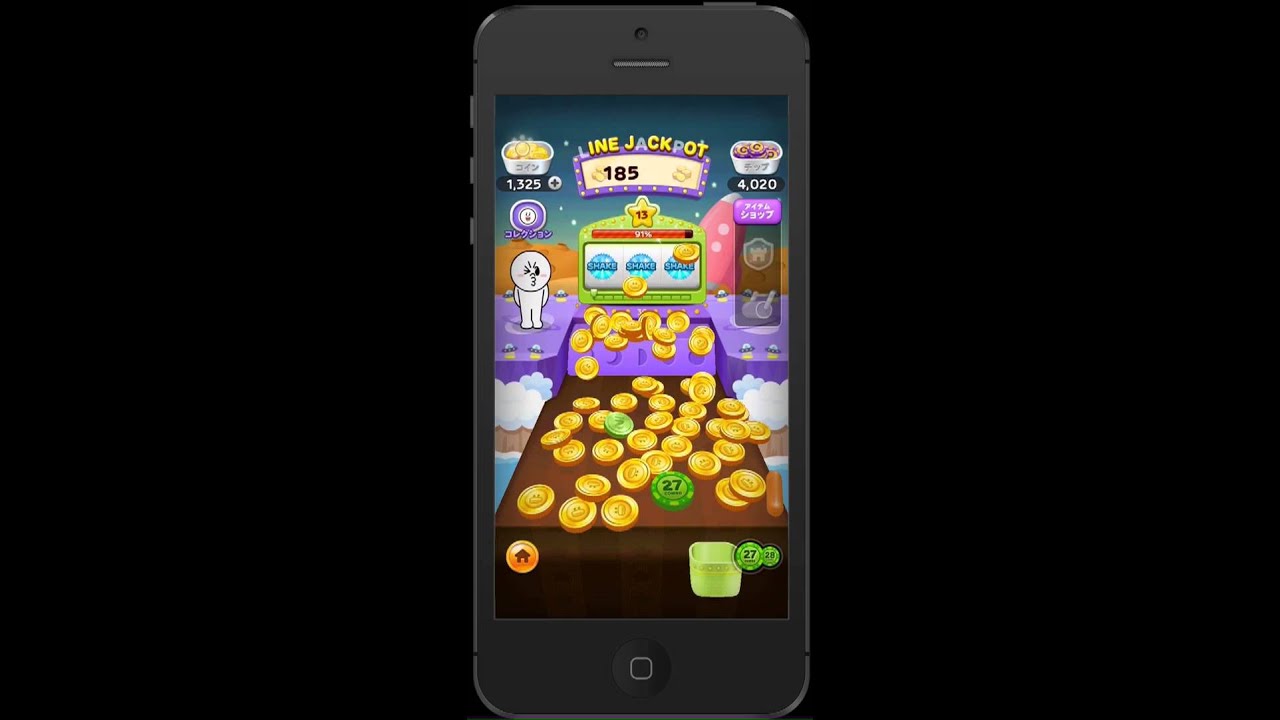 LINEラインコインドーザー-チェーンコンボ３０までTo chain combo 30 - LINE line coin dozer
