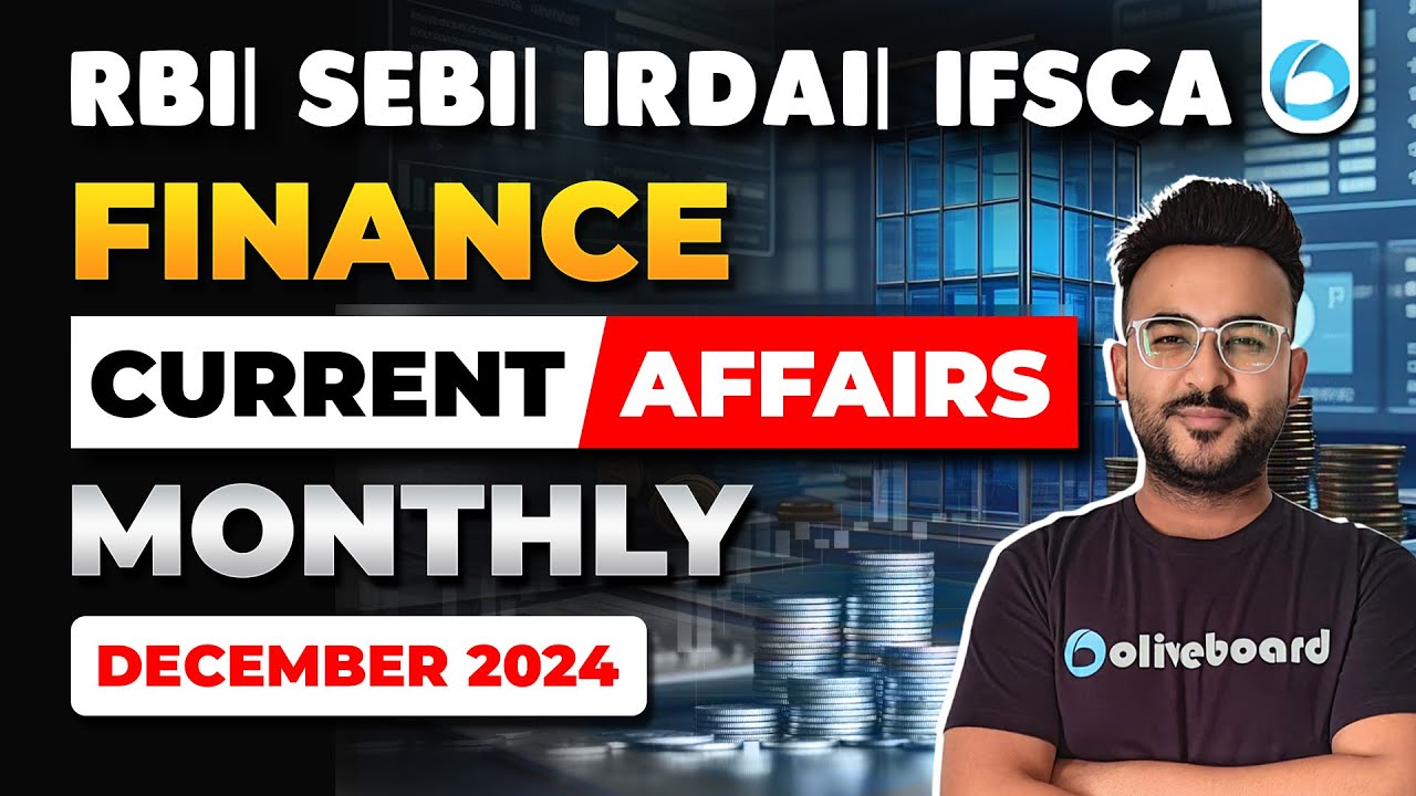 Finance Current Affairs | Monthly Compilation | December 2024 | By Prateek Sir