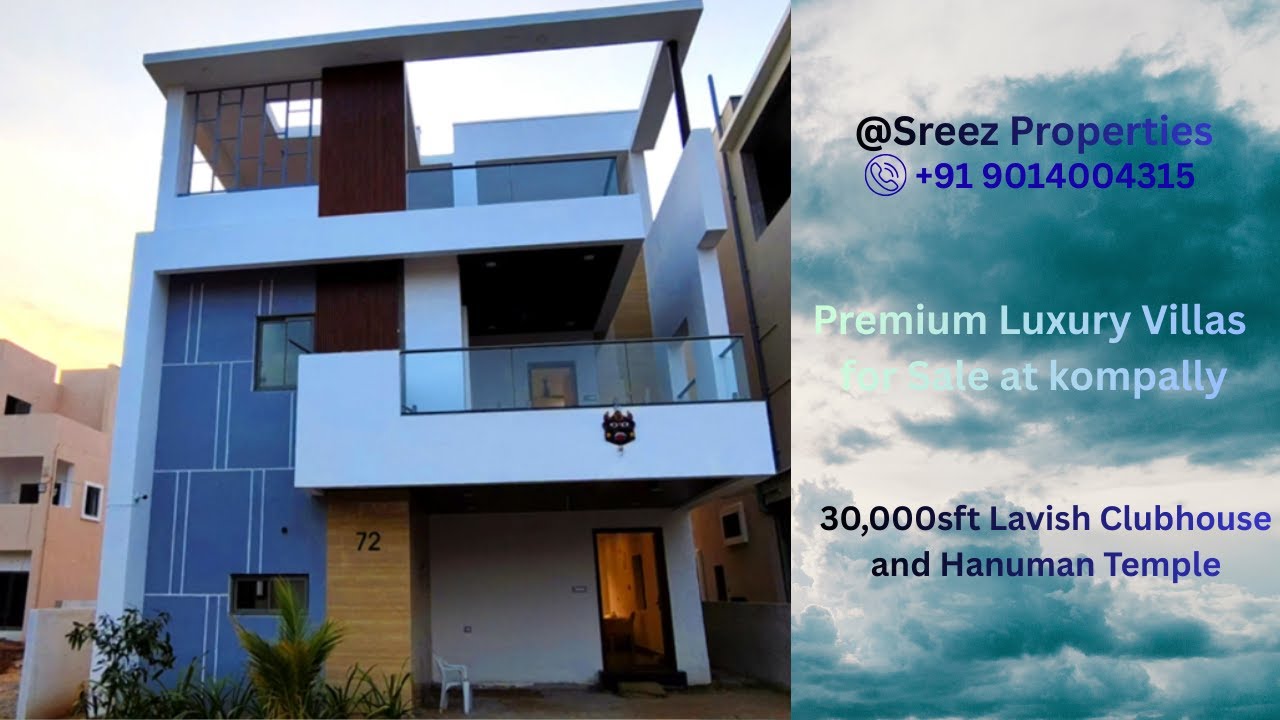 3 & 4BHK Villas in Kompally, Hyderabad | Luxury Gated Community | Home Theater | Sreez Properties