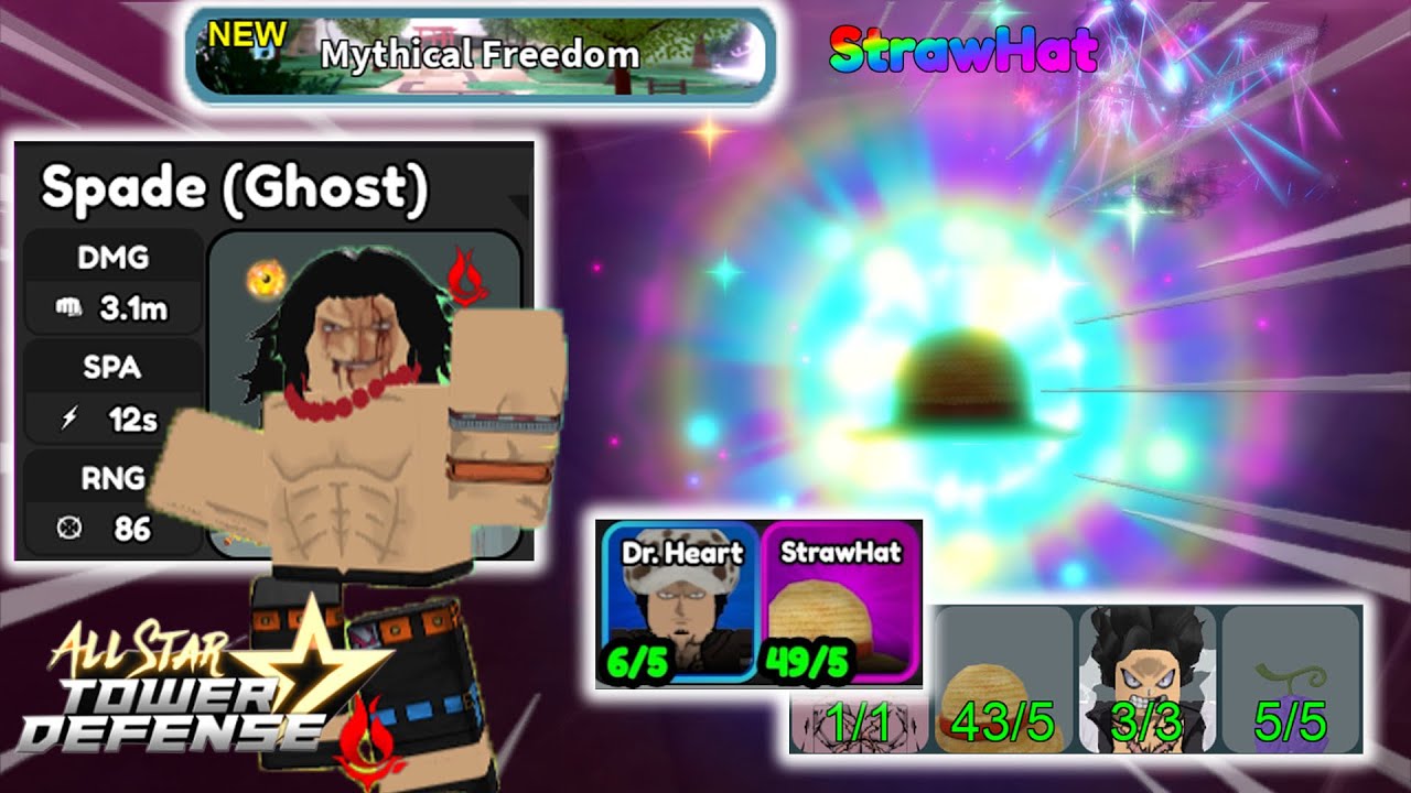 Buffed 6Star Ace (Mythical Freedom Raid) | 4 Units Solo Gameplay | Roblox All Star Tower Defense