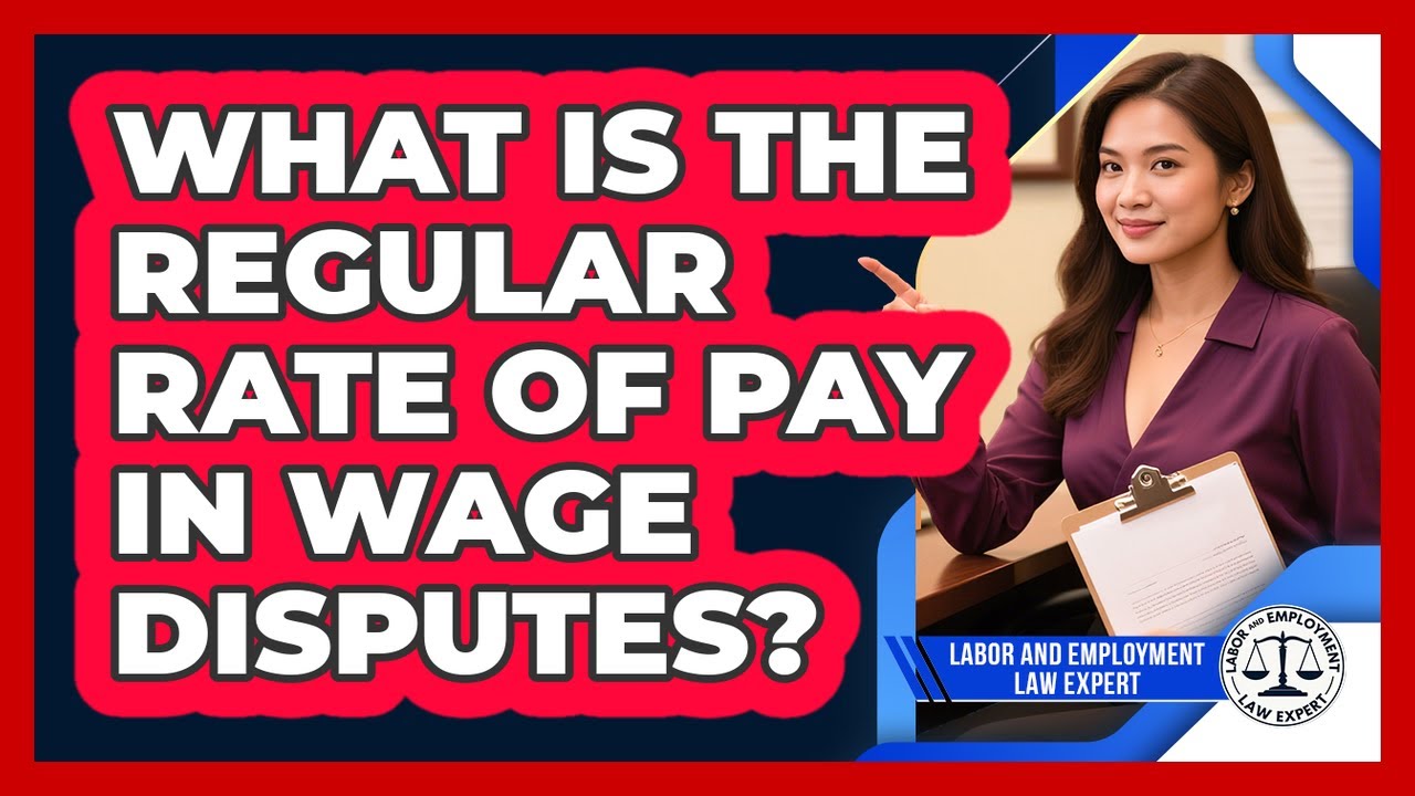 What Is The Regular Rate Of Pay In Wage Disputes? - Labor and Employment Law Expert