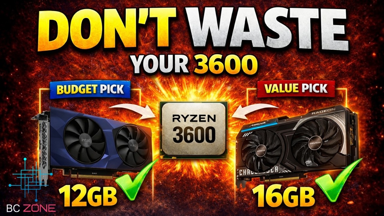 Лучшие видеокарты для Ryzen 5 3600 в 2026 году — лучшие бюджетные и выгодные варианты.