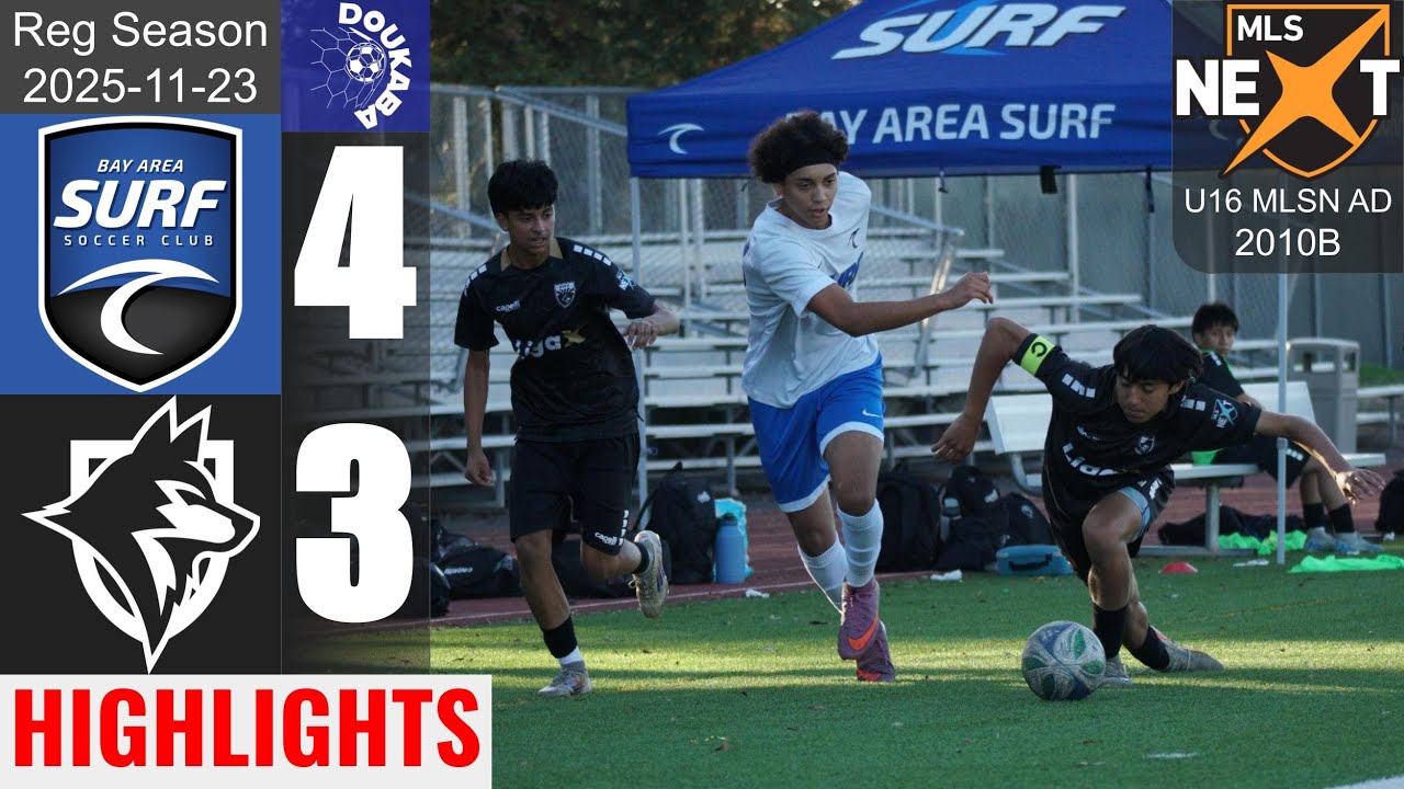 🎢 4-3 Rollercoaster | Bay Area Surf 10B 4-3 Diablo Valley FC 10B | MLSN AD U16 | 2025-11-23 | HL