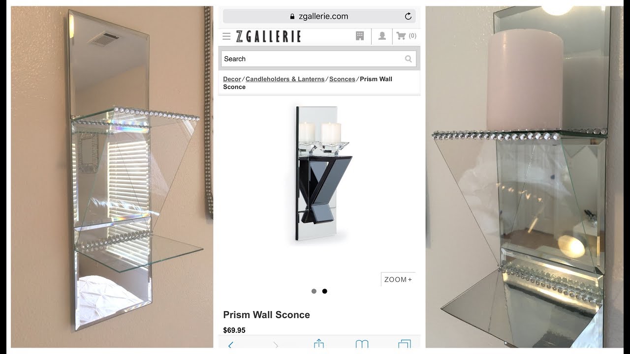 Dollar Tree DIY || ZGallerie Inspired Prism Wall Sconce
