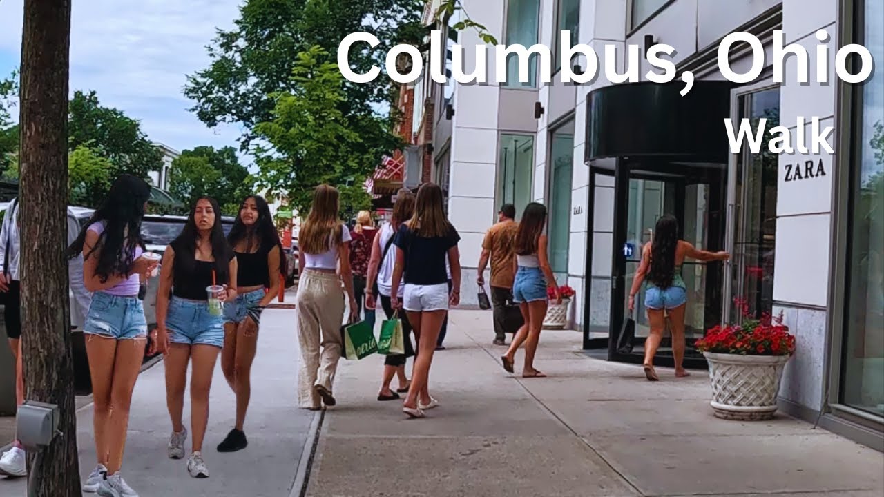 Columbus, Ohio 4K Walking Tour | City and Shops Walk