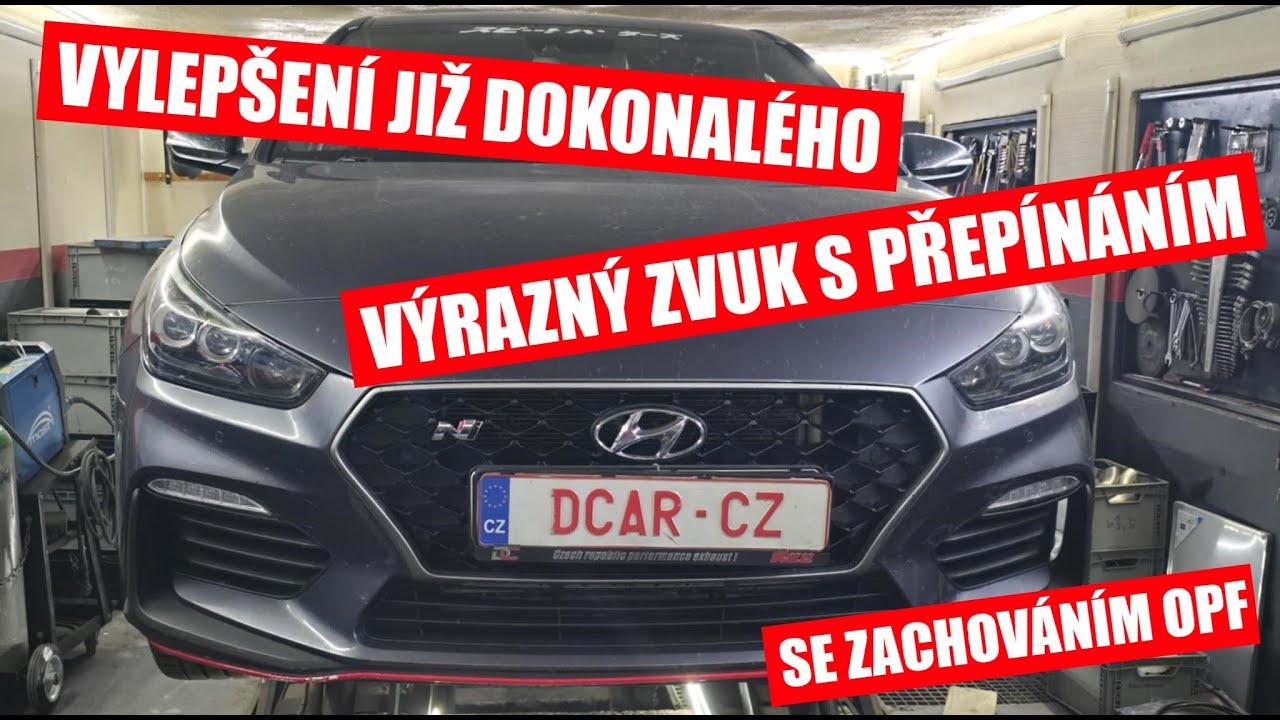 Hyundai i30N Performance - úprava sériového výfuku s přepínáním hlučnosti