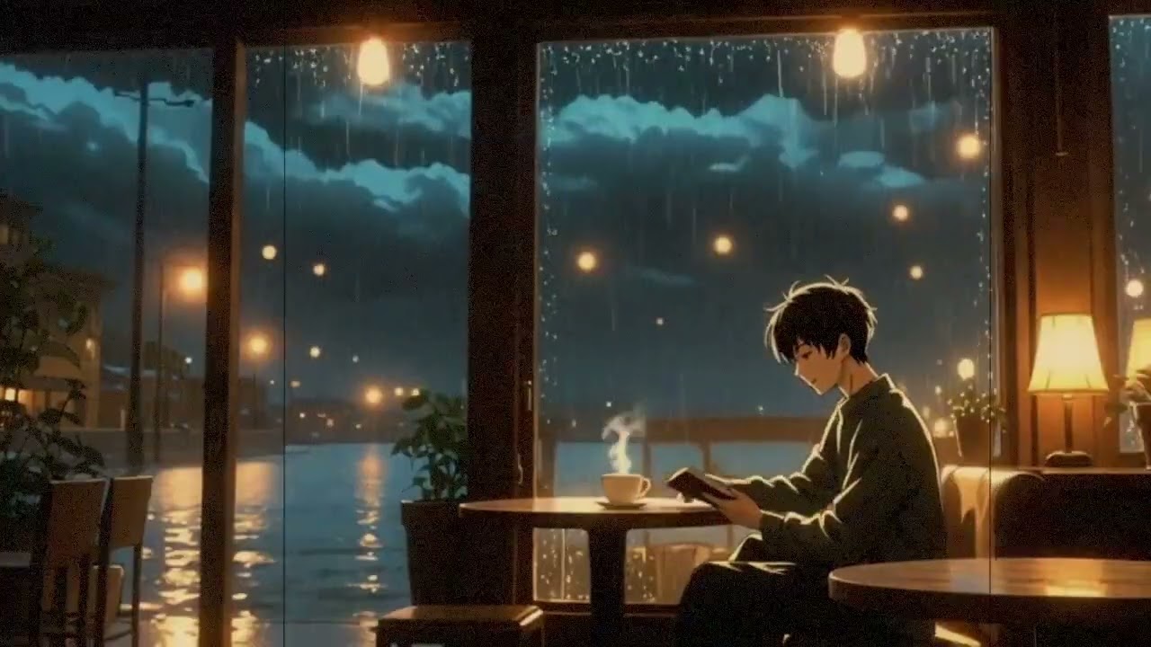Rain on Window at Night – 2 Hours of Relaxing Rain Sounds for Sleep & Study
