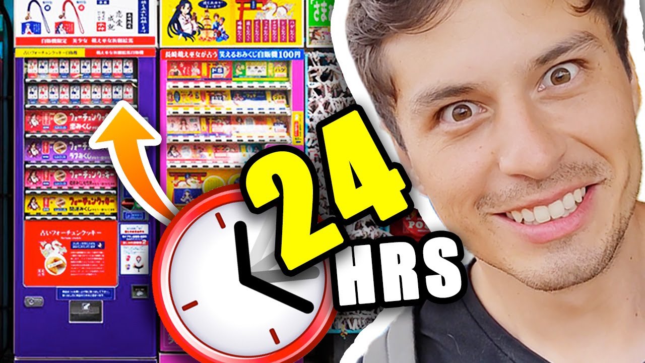 Comiendo en Máquinas expendedoras Chinas durante 24hrs/ COSAS RARAS😱
