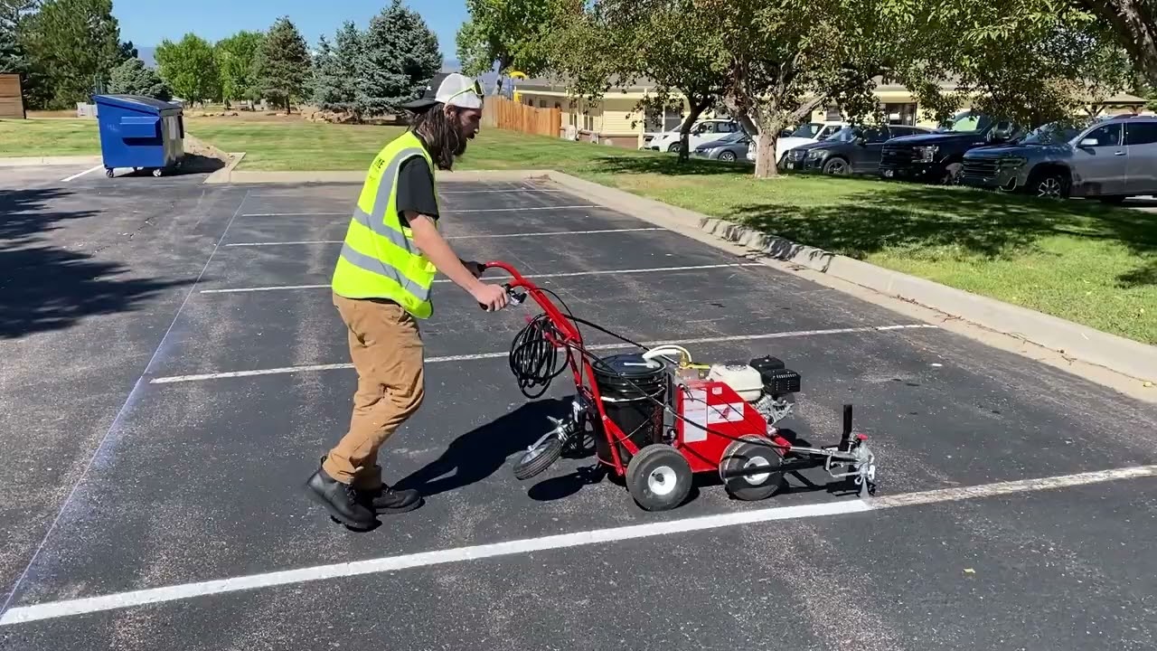 Newstripe Customer Profile: Image One Facility Solutions (Denver) with their 4400 Airless Striper