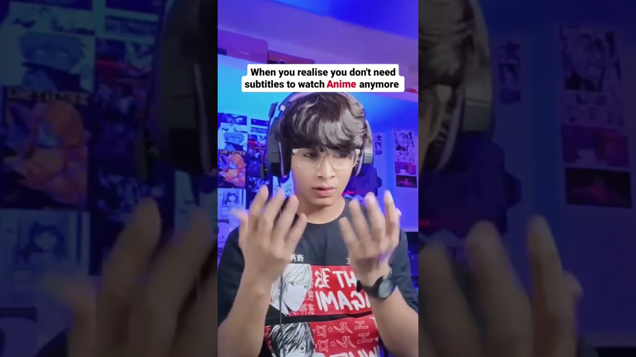don't need to subtitles to watch anime #anime #weeb
