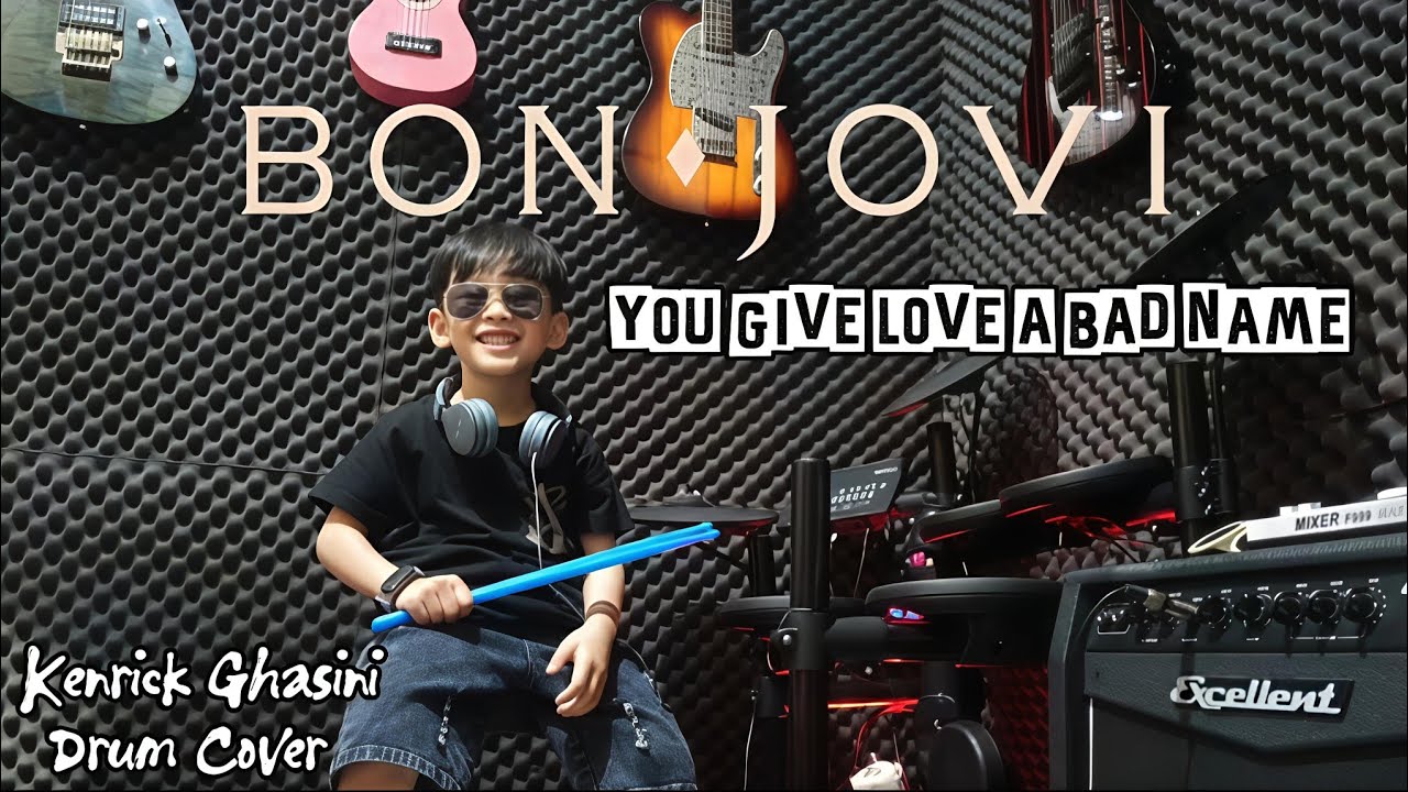 Bon Jovi - You Give Love A Bad Name ( Kenrick Ghasini Drum Cover ) #drums #drummer #drumcover #fyp 