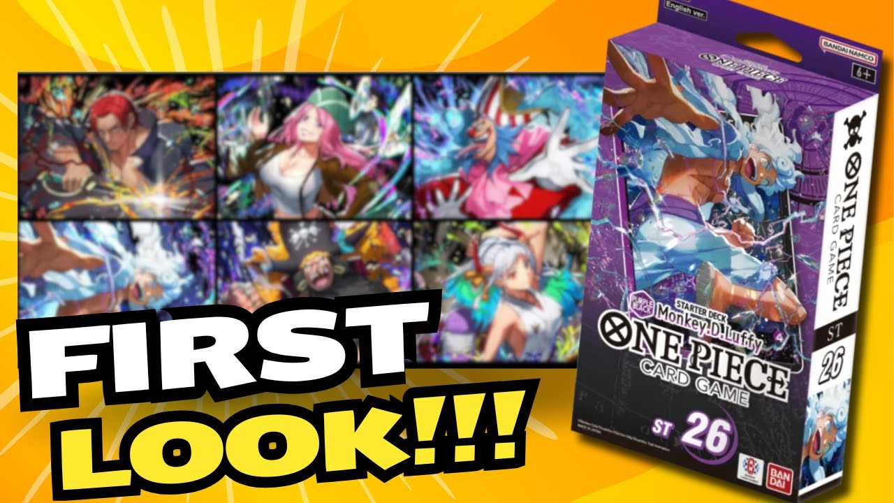 *LET'S HAVE A FIRST LOOK AT THE NEW ST-26 PURPLE BLACK LUFFY STARTER DECK!!!*  One Piece Card Game
