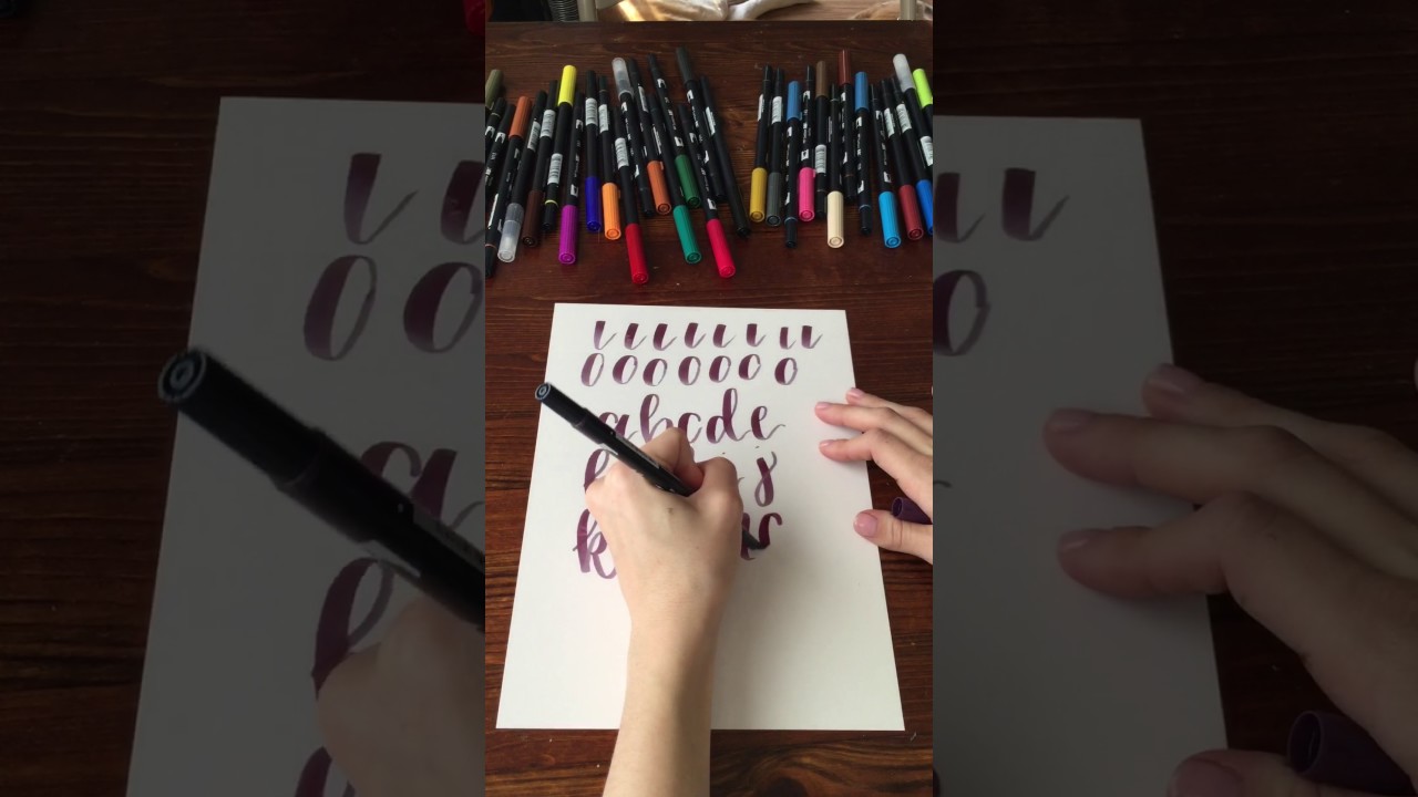 Brush Calligraphy left handed