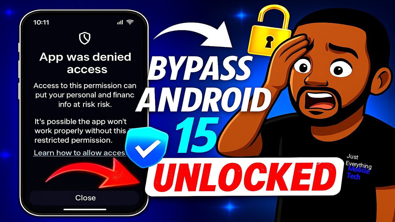BYPASS ANDROID15 RESTRICTIONS 2025 |No root | Works on all devices