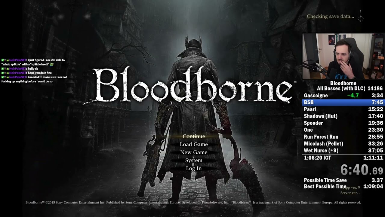 First PB of 2026 - Bloodborne All Bosses Speedrun in 1:05:36 Ingame-Time (with DLC)