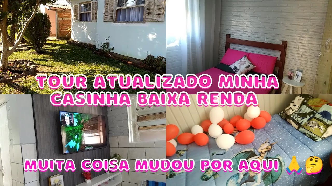 TOUR COMPLETO PELA MINHA CASINHA BAIXA RENDA/ATUALIZADO/MUITAS MUDANÇAS POR AQUI
