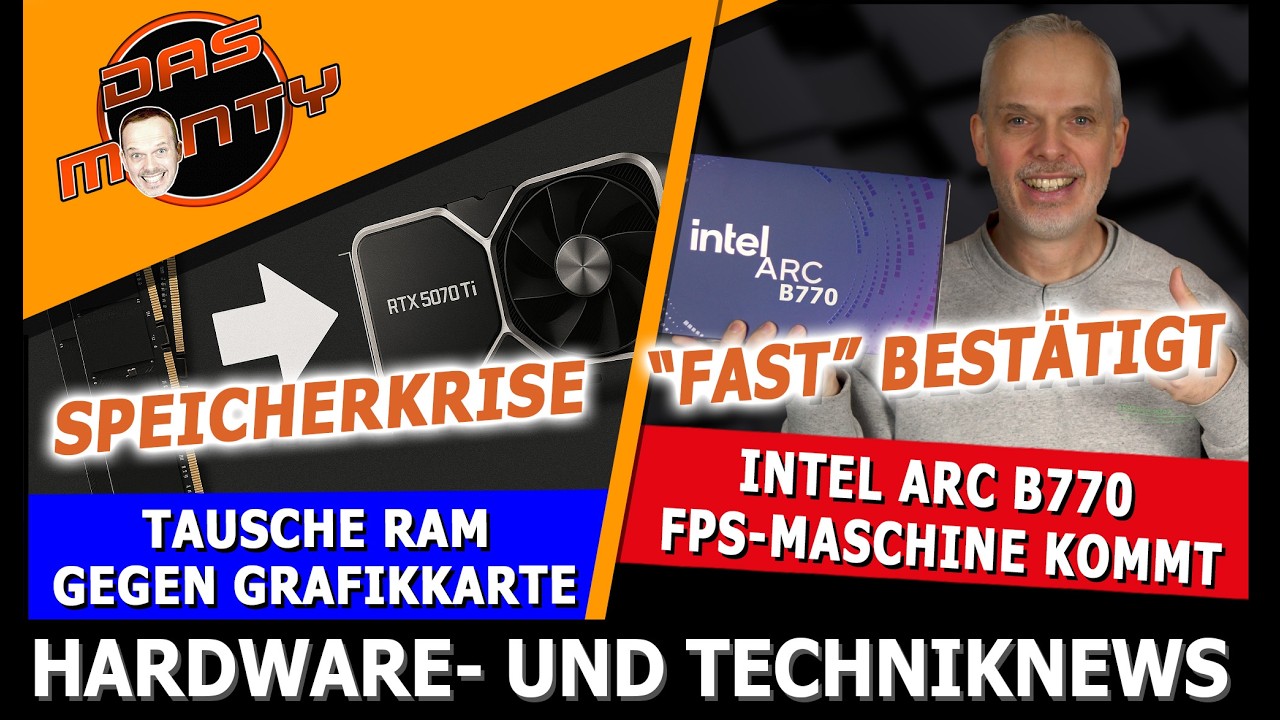 Intel Arc B770 FPS-Monster kommt | Speicherkrise - Tausche Ram gegen GPU | Ryzen 9850X3D Benchmark