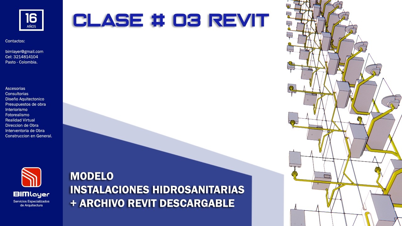 CLASE 03 REVIT Inst Hidrosanitarias en minutos + Archivo Revit para la practica