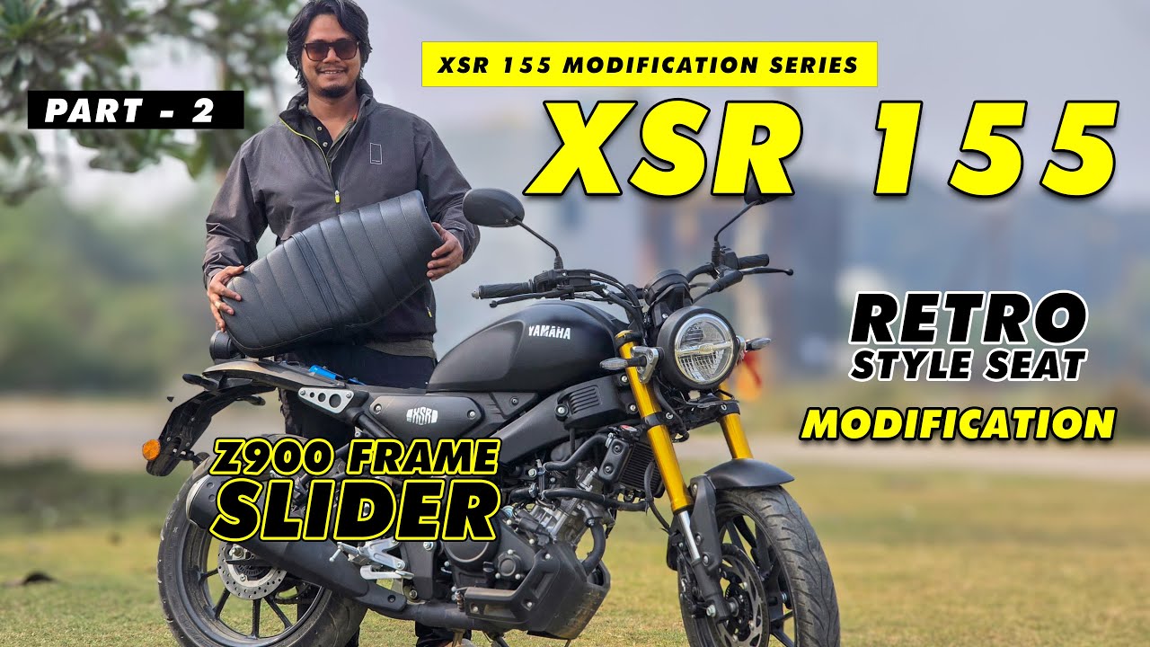 Yamaha XSR155 Modification PART 2 | Z900 Frame Slider Install + Seat Upgrade | INSANE New Look!