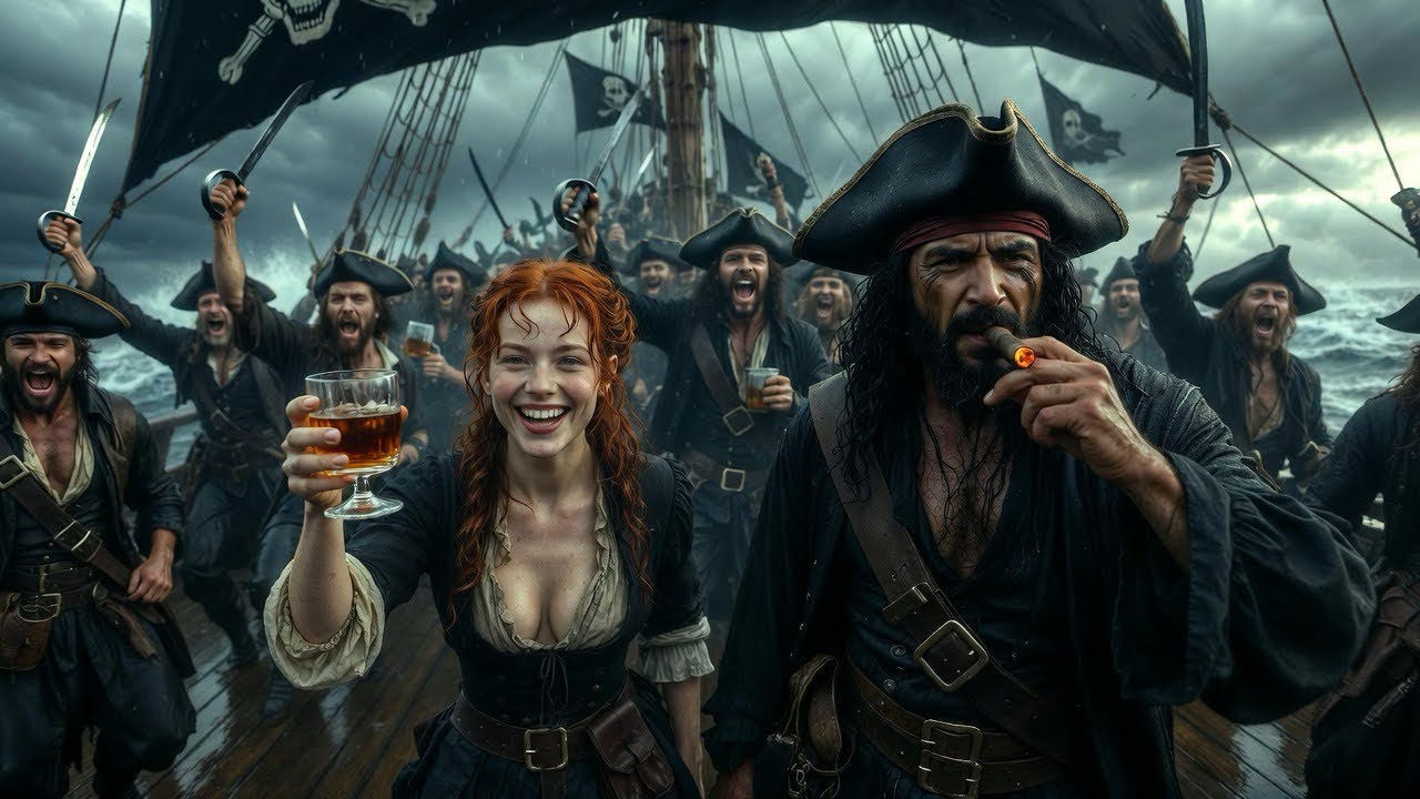 Storm of the Crimson Seas | Ultimate Pirate Metal Song | Anne Bonny Leads the Battle | Heavy Rock 