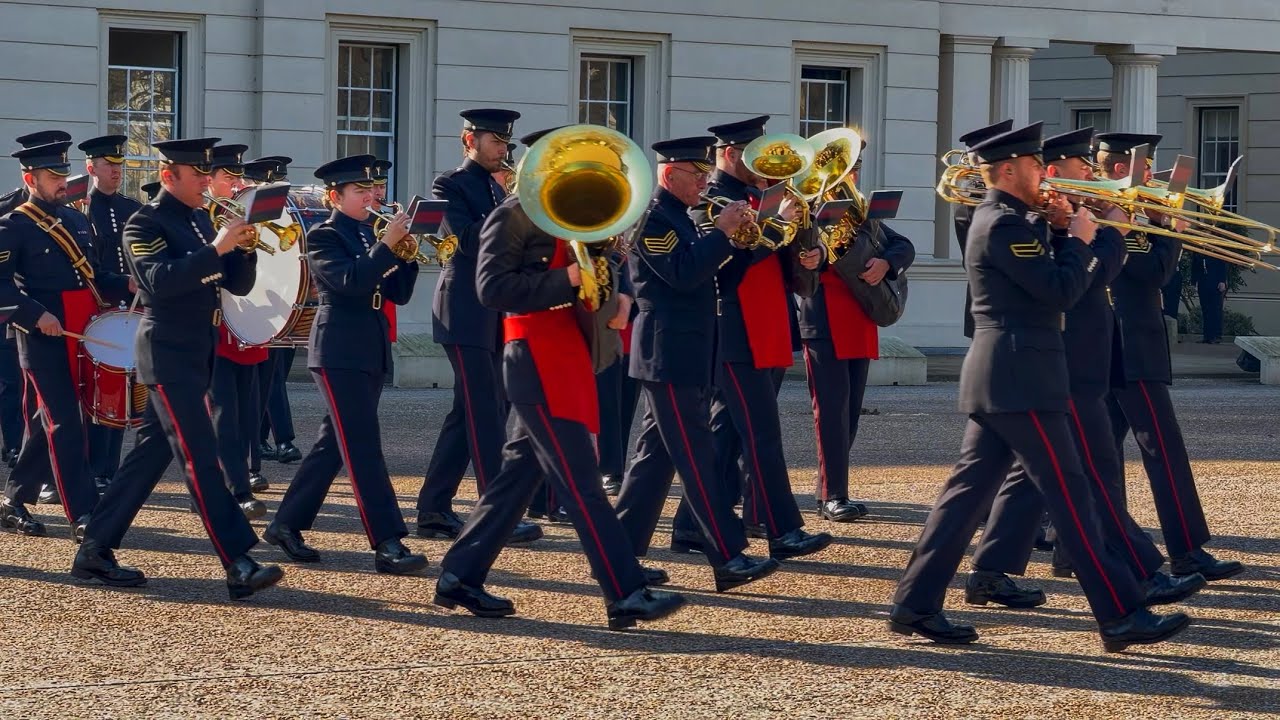 Magnificent Royal Musicians Rehearse for Changing of the Guard at Wellington Barracks 🇬🇧