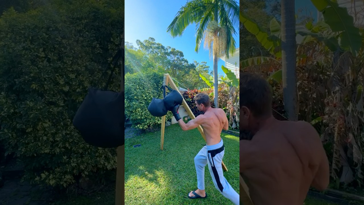 DIY Outdoor Punching Bag Stand + Water-Filled Kewlus Sandbags