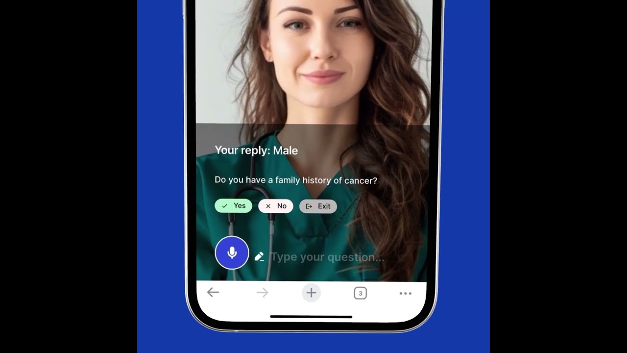 Mobile view of AI executing conversational payment checkout with a patient. TODAQ Micro & Thingy AI.