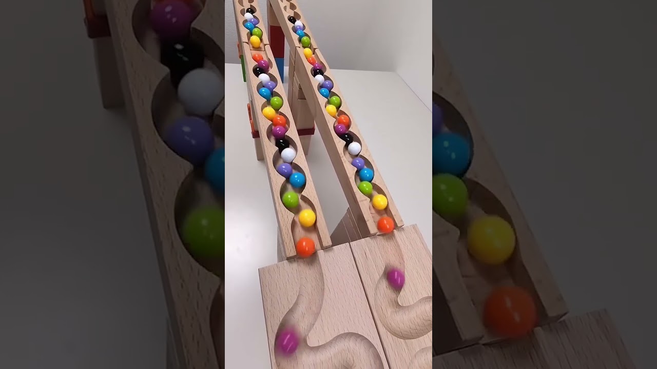 marble Run Race ASMR&nbsp;#207&nbsp;Wooden Wave Course Colorful Marbles&nbsp;#marblerun&nbsp;#marblerunrace&nbsp;#asmr