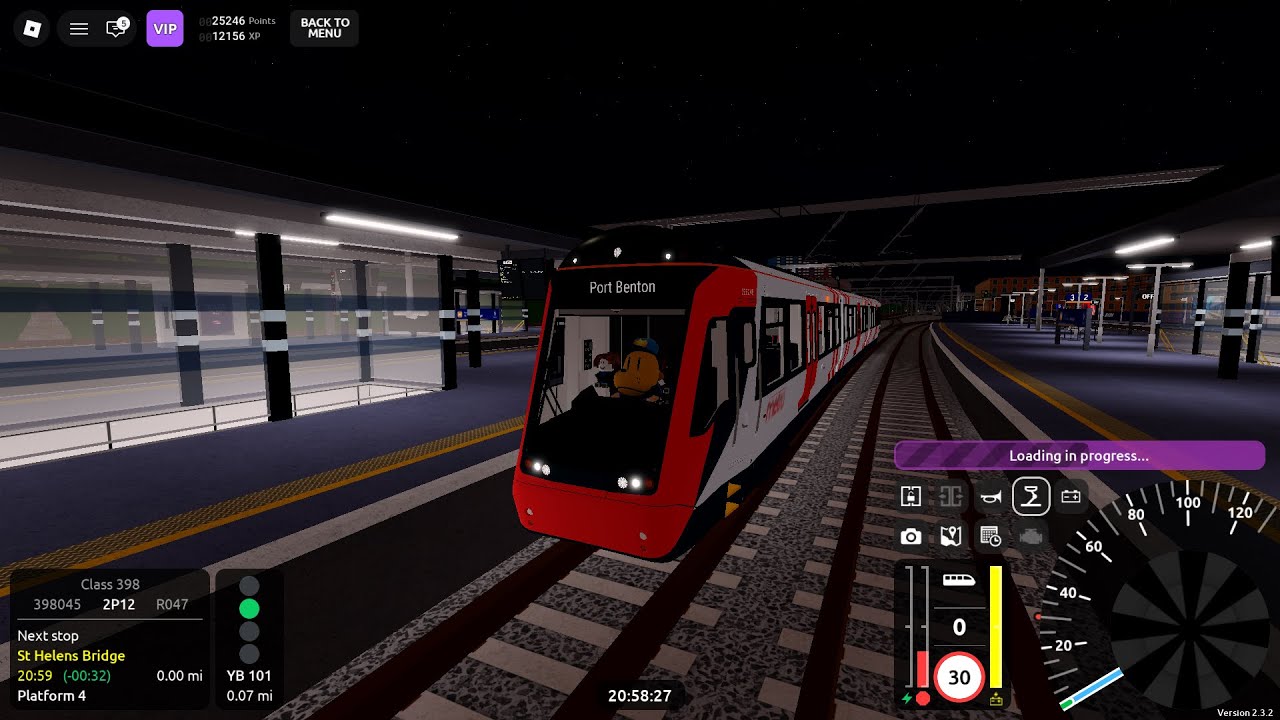 Roblox SCR 2.3.2 - St Helens Bridge To Port Benton In A Metro Class 398!