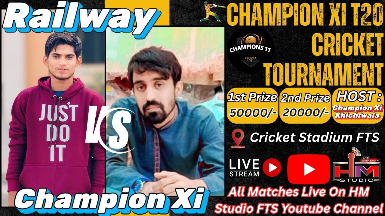 Live🎥  -  Champion XI 🆚 Railway Cc |  Champions XI LeatherBall T20 🏏 Tournament