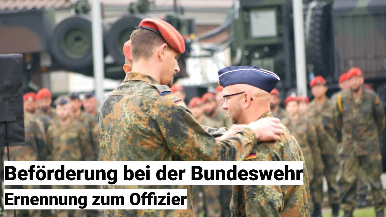Beförderung eines Oberfähnrichs der Bundeswehr - wenn ein Offizier ernannt wird