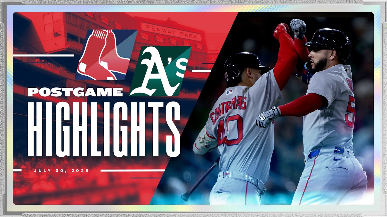 RED SOX HIGHLIGHTS: Red Sox vs. Athletics - Contreras, Abreu Power Red Sox Offense
