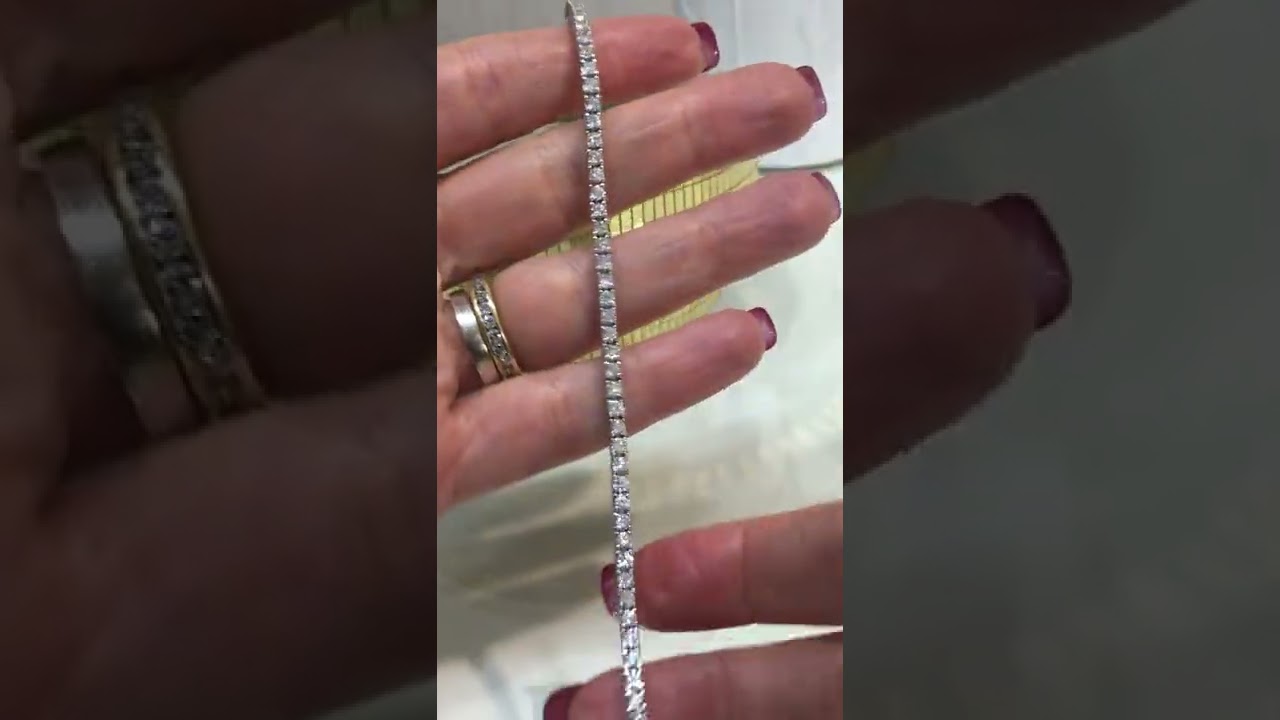 Bracciale tennis con diamanti ct. 3.65