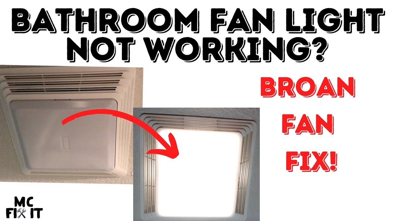 How to repair Bathroom Exhaust Fan Light that's not working. Easy Fix!