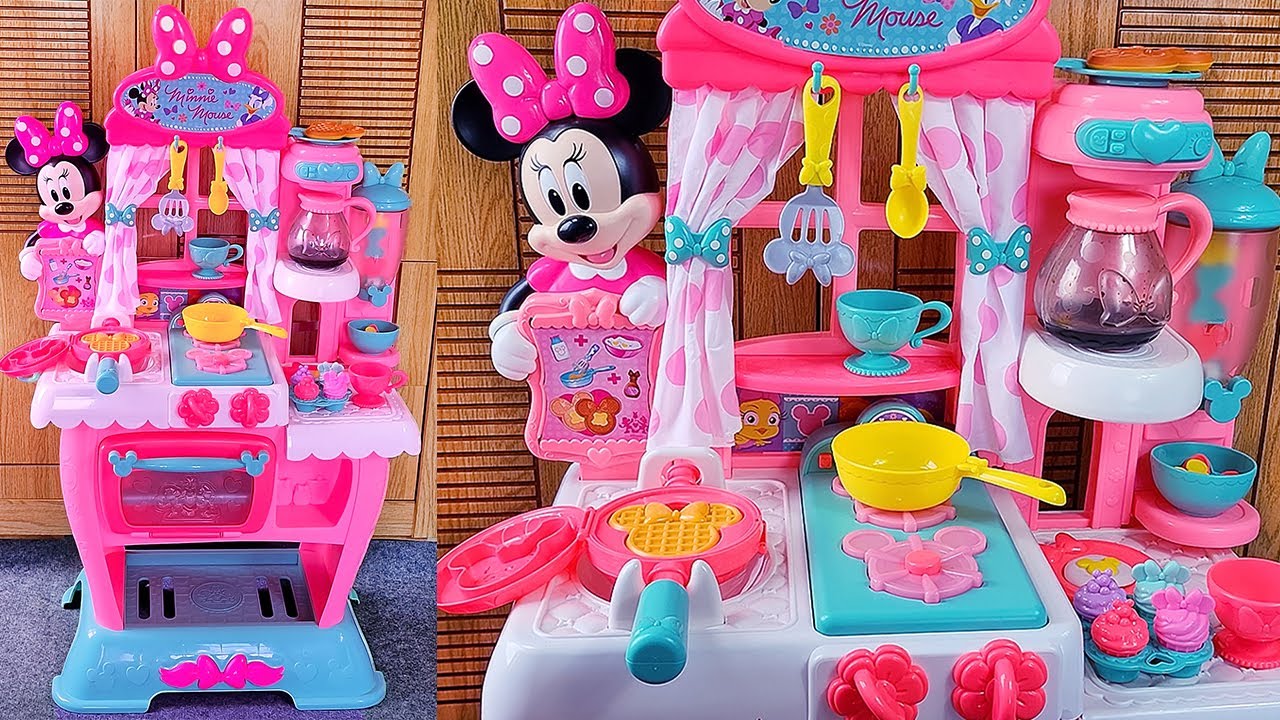 18 Minutes Satisfying with Unboxing Disney Minnie Mouse Kitchen Play Set | ASMR