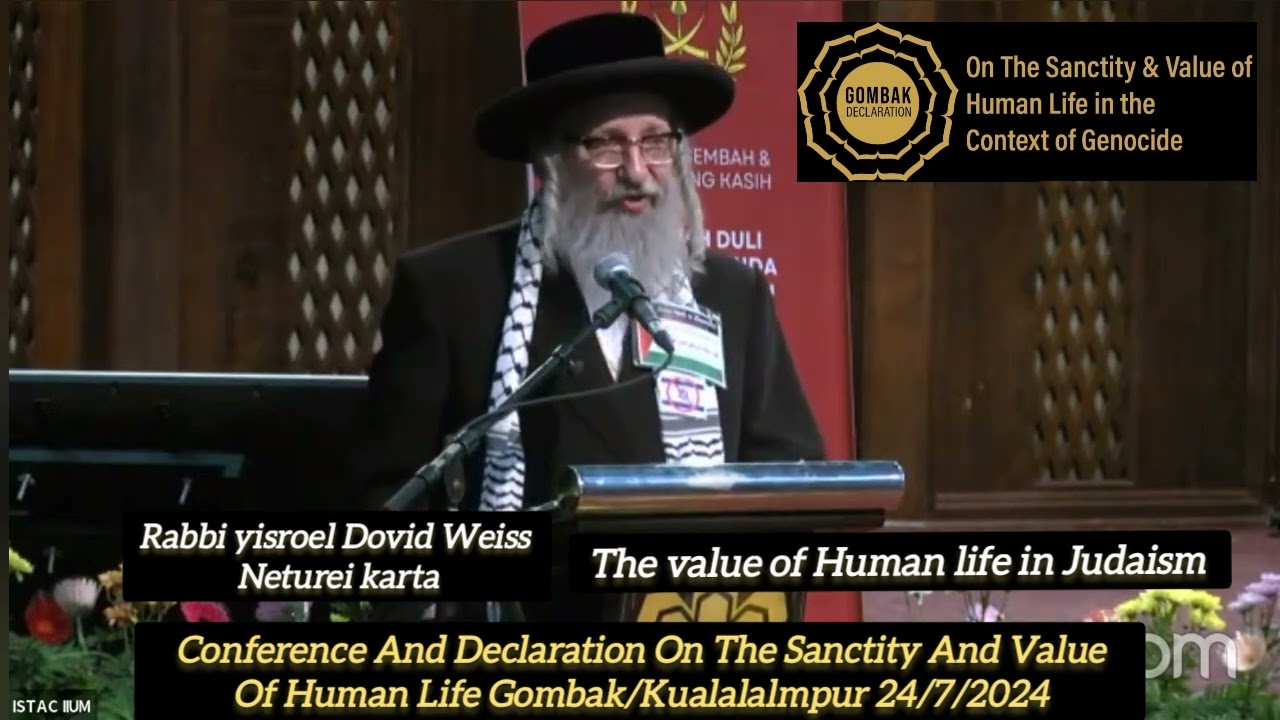The Value of Human Life in Judaism - Rabbi Yisroel Dovid Weiss