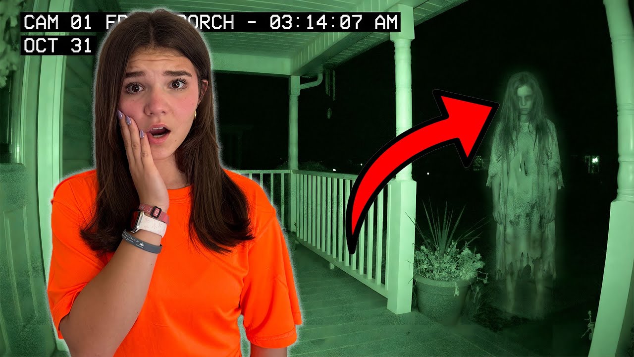 The Was A CREEPY GHOST GIRL In Our Security Camera!!