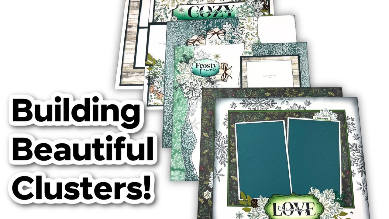 Stunning Embellishment Clusters | Stampin' Up Elegant Pine Snowflakes Layout Share