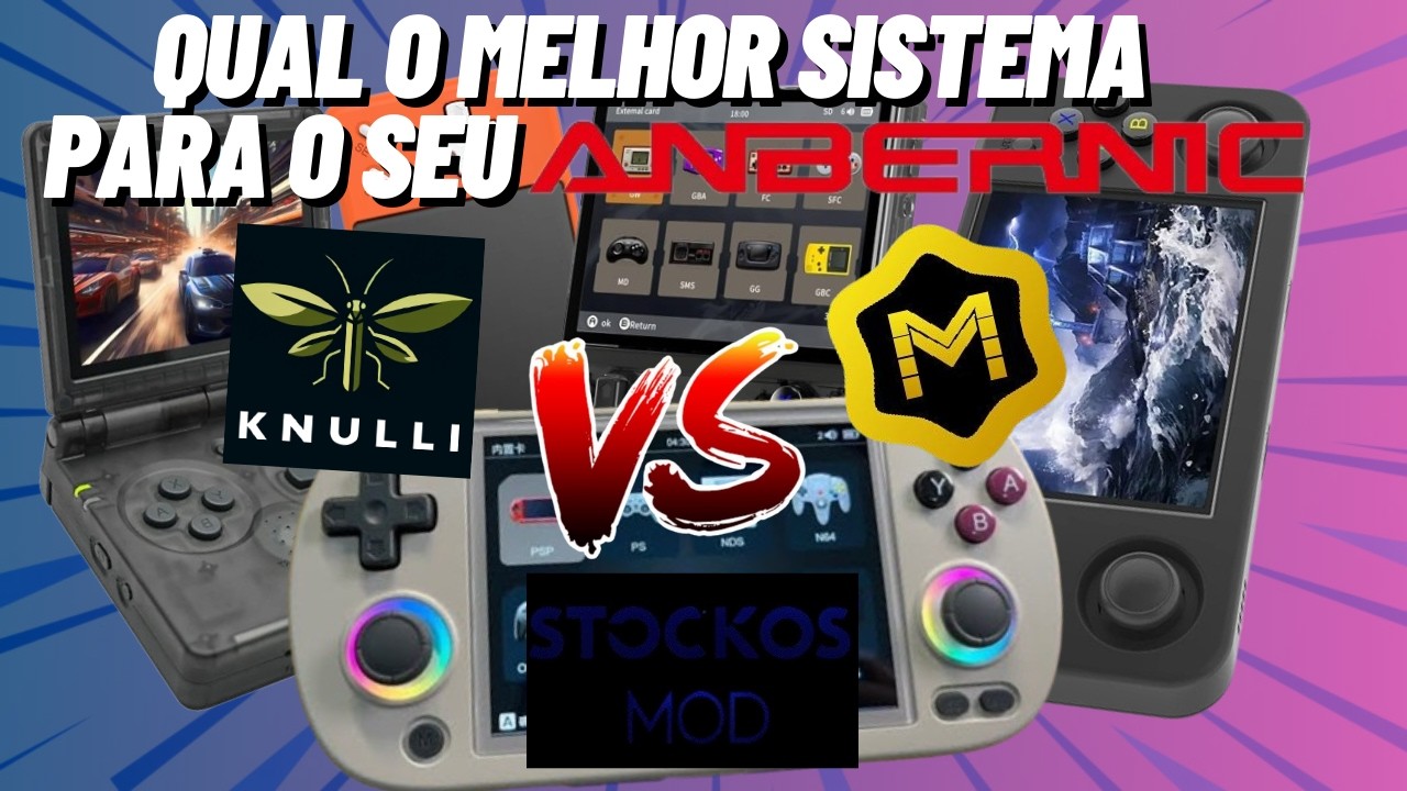 STOCKOS MOD VS MuOS VS KNULLI: Qual o melhor sistema para o seu Portátil Anbernic RG35XX com H700?
