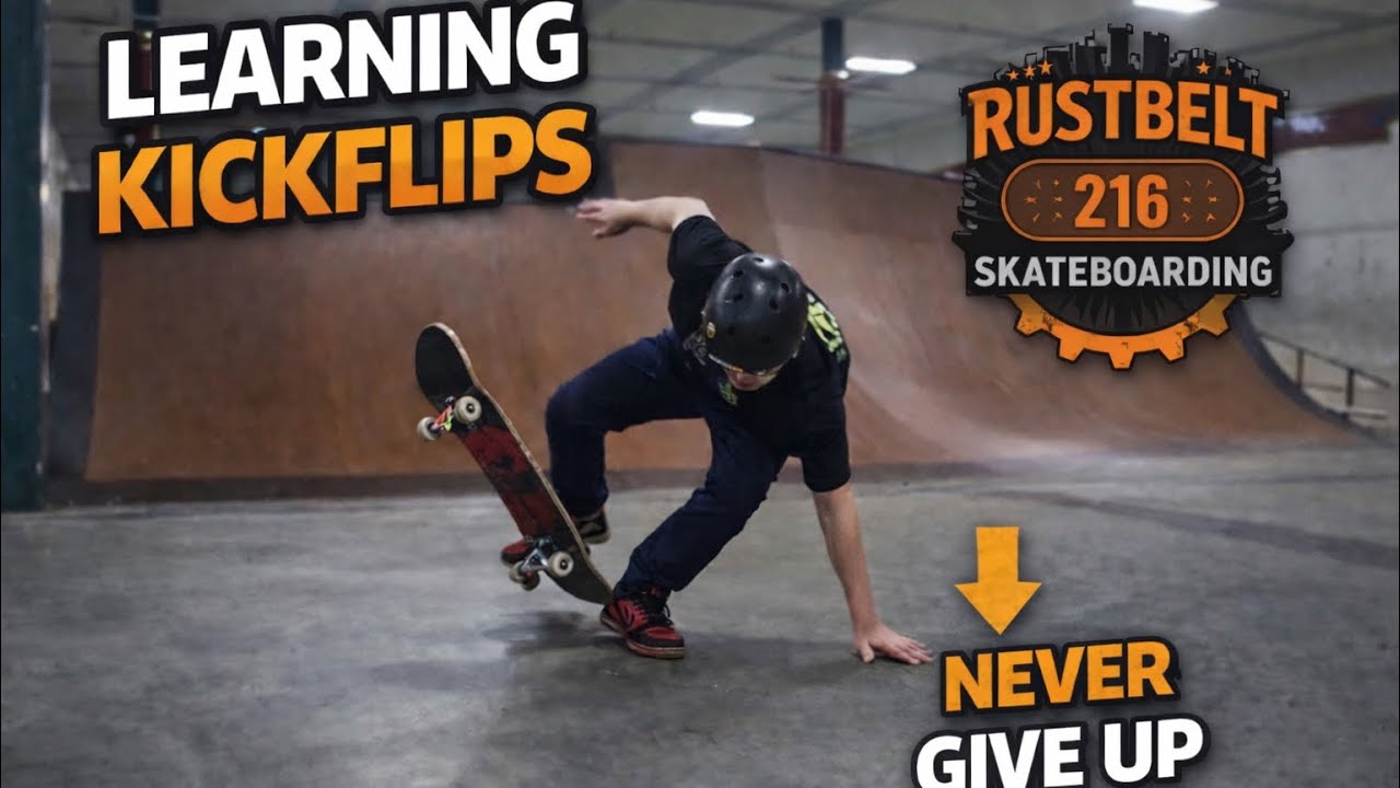 Learning kickflips the easy way 
