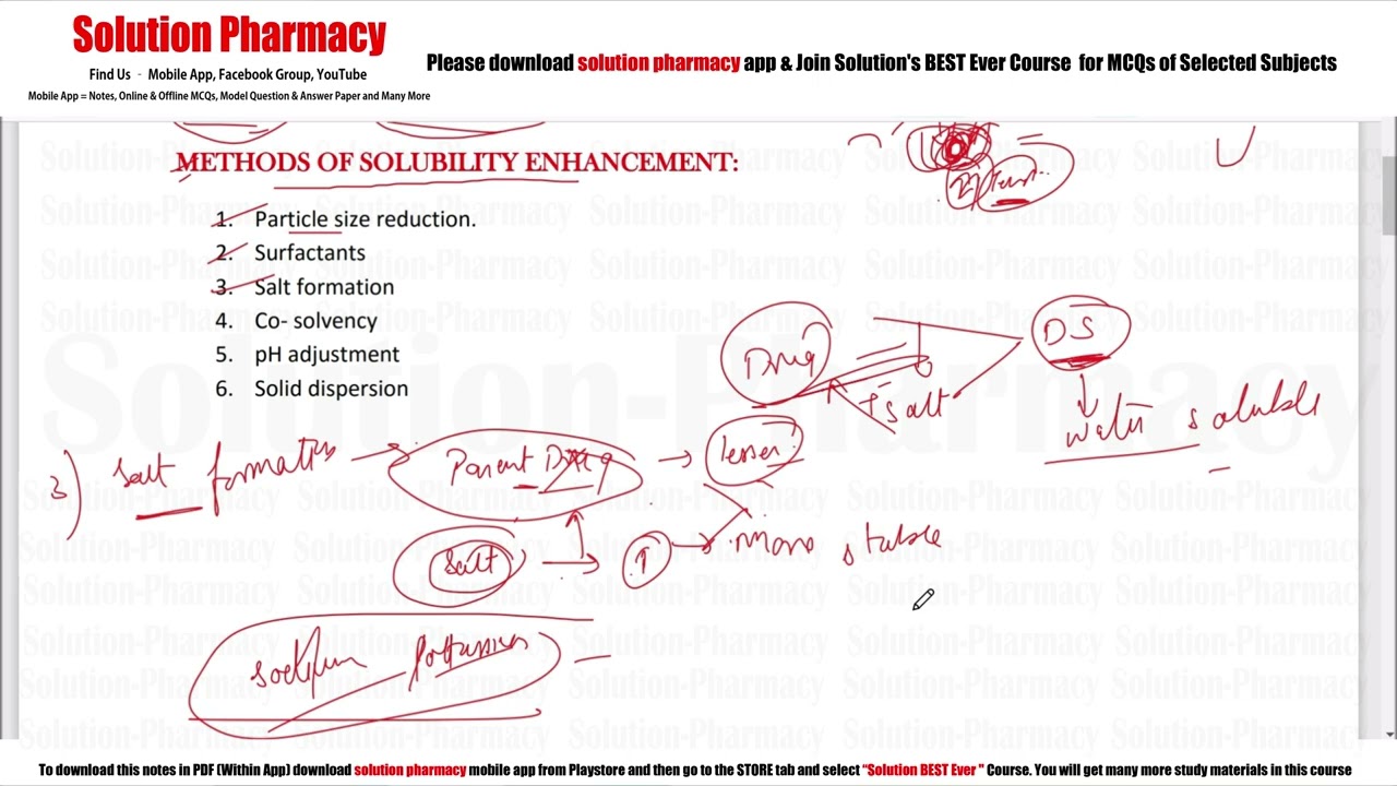 Pharmaceutics (21) =  Solubility Enhancement Techniques | Solubility Enhancement | Pharmaceutics 01