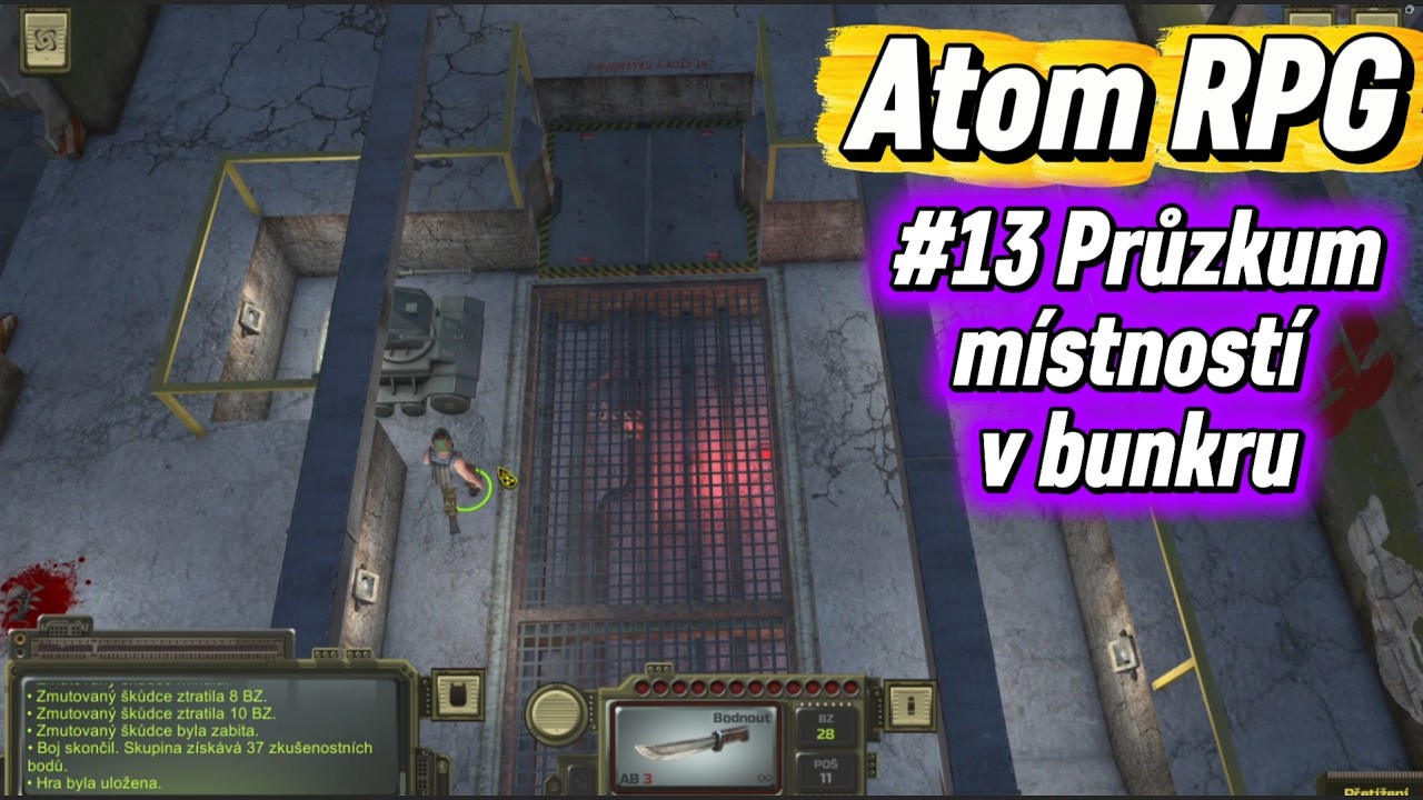 Atom RPG CZ | Gameplay #13 | Průzkum místností v bunkru | Malej tank s robotí hlavou