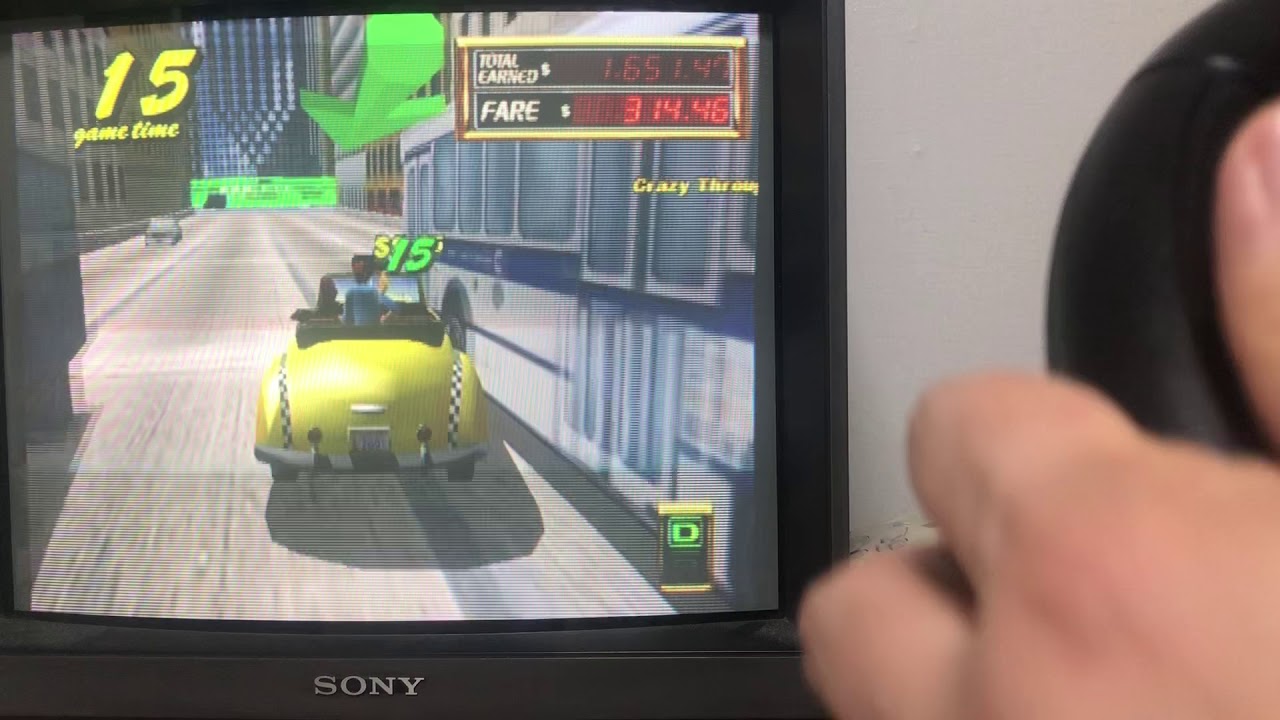 [crazy taxi2] dreamcast RGB 방모 실기플레이 - real machine & RGB monitor