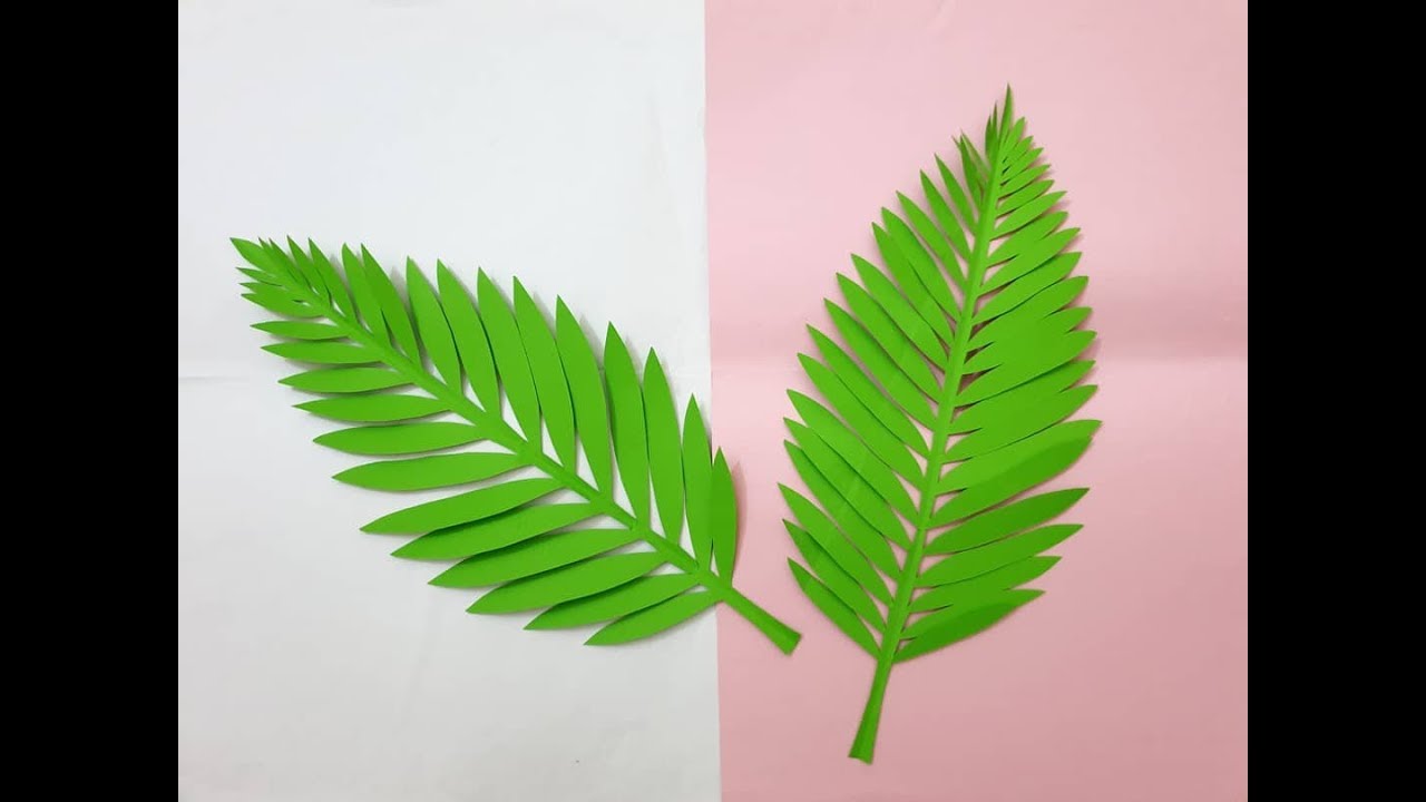 How to make paper leaves - Easy paper craft  - DIY decoration